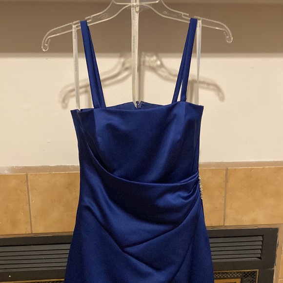 💜💜 David’s Bridal Bridesmaids Dress Navy Blue (size 6) - Picture 3 of 14